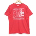 L★古着 ヘインズ 半袖 ビンテージ Tシャツ メンズ 90年代 90s サウスカロライナ コットン クルーネック USA製 赤 26apr02