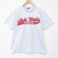 XL★古着 オニータ ONEITA 半袖 ビンテージ Tシャツ メンズ 90年代 90s Late コットン クルーネック USA製 薄グレー 霜降り 26apr03