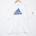 XL★古着 アディダス adidas 半袖 ビンテージ Tシャツ メンズ 00年代 00s ビッグロゴ 大きいサイズ コットン クルーネック 白 26apr03