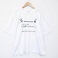 XL★古着 ヘインズ 半袖 ビンテージ Tシャツ メンズ 00年代 00s WHS DRAMA 大きいサイズ クルーネック 白 26apr03