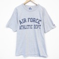 XL★古着 チャンピオン champion 半袖 ビンテージ Tシャツ メンズ 90年代 90s ミリタリー エアフォース クルーネック グレー 霜降り【spe】 26apr03