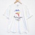 L★古着 ヘインズ 半袖 ビンテージ Tシャツ メンズ 00年代 00s シドニーオリンピック コットン クルーネック 白 26apr03