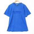 L★古着 半袖 ビンテージ Tシャツ メンズ 90年代 90s カジノリゾート 刺繍 コットン クルーネック USA製 青 26apr06