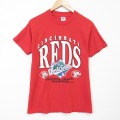 M★古着 半袖 ビンテージ Tシャツ メンズ 90年代 90s MLB シンシナティレッズ クルーネック USA製 赤 メジャーリーグ ベースボール 野球 26apr06