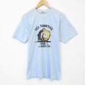 L★古着 ヘインズ 半袖 ビンテージ Tシャツ メンズ 80年代 80s ミリタリー 原子力潜水艦USSテネシー クルーネック 水色【spe】 26apr06
