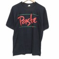 L★古着 半袖 ビンテージ Tシャツ メンズ 80年代 80s パスタ クルーネック USA製 黒【spe】 26apr25