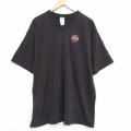 XL★古着 フルーツオブザルーム 半袖 ビンテージ Tシャツ メンズ 大きいサイズ コットン Vネック 黒 26apr25