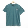 M★古着 半袖 ビンテージ Tシャツ メンズ 90年代 90s 鳥 コットン クルーネック 濃緑 26apr25