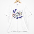 XL★古着 ラッセル 半袖 ビンテージ Tシャツ メンズ 80年代 80s バレーボール コットン クルーネック USA製 白【spe】 26apr25