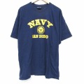 MVスポーツ 半袖Tシャツ ミリタリー ネイビー XL | 古着