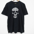 XL★古着 半袖 ビンテージ Tシャツ メンズ 00年代 00s スカル コットン クルーネック 黒 26apr27