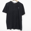 L★古着 ナイキ NIKE 半袖 ビンテージ Tシャツ メンズ 00年代 00s ワンポイントロゴ コットン クルーネック 黒 26apr27