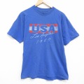 80s 半袖Tシャツ ロサンゼルス ブルー L | 古着