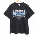 L★古着 半袖 ビンテージ Tシャツ メンズ 90年代 90s レッドリバー コットン クルーネック USA製 黒 26apr30