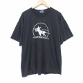 ヘインズ 00s 半袖Tシャツ 犬 ブラック XL | 古着