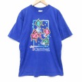 00s 半袖Tシャツ 魚 ブルー XL | 古着