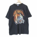 90s 半袖Tシャツ クリーブランドブラウンズ ブラック XL | 古着