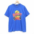 フルーツオブザルーム 90s 半袖Tシャツ セーフティ ブルー L | 古着