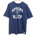 90s 半袖Tシャツ バスケットボール ネイビー XL | 古着