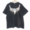 90s 半袖Tシャツ ネックレス ブラック XL | 古着