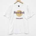 XL★古着 半袖 ビンテージ Tシャツ メンズ 80年代 80s ハードロックカフェ コットン クルーネック USA製 白【spe】 26may21