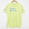 00s 半袖Tシャツ メッセージ イエロー M | 古着