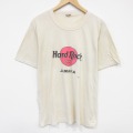80s 半袖Tシャツ ハードロックカフェ ベージュ L | 古着