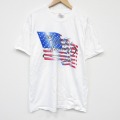 ヘインズ 00s 半袖Tシャツ 星条旗 ホワイト メンズL相当 | 古着