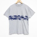 00s 半袖Tシャツ 花 グレー メンズL相当 | 古着