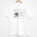 フルーツオブザルーム 00s 半袖Tシャツ 学士帽 ホワイト メンズXL相当 | 古着