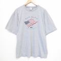 オールドネイビー 00s 半袖Tシャツ 星条旗 グレー XL | 古着