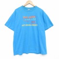 00s 半袖Tシャツ WALK ブルー メンズXL相当 | 古着