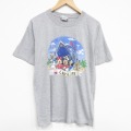 00s 半袖Tシャツ ディズニークリーズライン グレー L | 古着