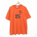 XL★古着 ジャージーズ 半袖 ビンテージ Tシャツ メンズ 90年代 90s 25 クルーネック USA製 オレンジ 26may29