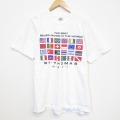 フルーツオブザルーム 90s 半袖Tシャツ 国旗 ホワイト XL | 古着