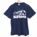 ラッセル 90s 半袖Tシャツ サッカー ネイビー L | 古着