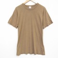 L★古着 半袖 ビンテージ Tシャツ メンズ 90年代 90s 無地 クルーネック USA製 ブラウン 26may30