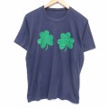 90s 半袖Tシャツ クローバー ネイビー L | 古着