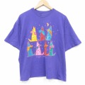 ヘインズ 90s 半袖Tシャツ オオカミ パープル XL | 古着