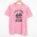 80s 半袖Tシャツ 船 ピンク L | 古着