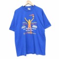 ヘインズ 90s 半袖Tシャツ トーチラン ブルー XL | 古着