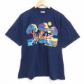 90s 半袖Tシャツ スポーツ ネイビー XL | 古着