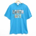 00s 半袖Tシャツ アースデイ ブルー メンズXL相当 | 古着