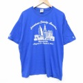 00s 半袖Tシャツ オハイオ ブルー メンズXL相当 | 古着