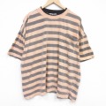 90s 半袖Tシャツ ボーダー オレンジ XL | 古着