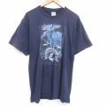 90s 半袖Tシャツ シカフェード ネイビー XL | 古着