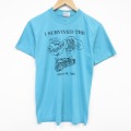 ヘインズ 90s 半袖Tシャツ 汽車 ライトブルー S | 古着