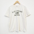00s 半袖Tシャツ ラスベガス ベージュ メンズL相当 | 古着
