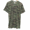 80s 半袖Tシャツ タイガーカモ カーキ M | 古着
