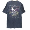 90s 半袖Tシャツ マウンテンフロッグ ブラック メンズL相当 | 古着